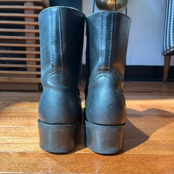 Vintage Frye Black Leather Campus Boot Ankle Boots womens size 9M - Picture 6 of 13